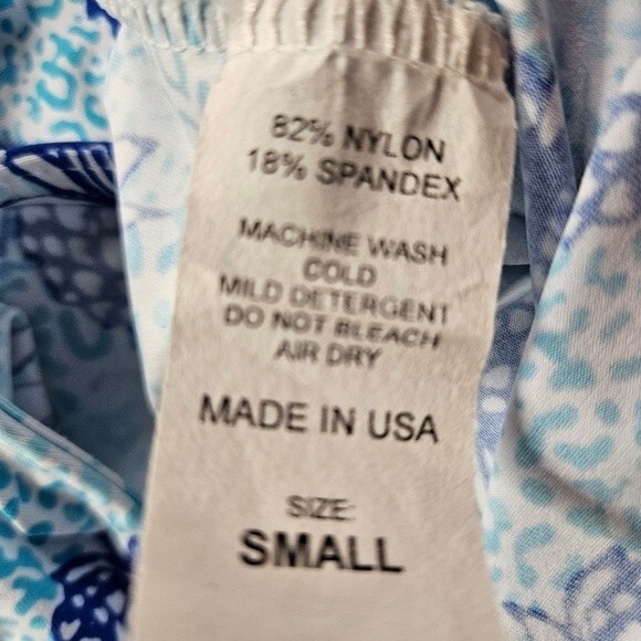 Blue and White Pineapple Print Maxi Dress - Picture 8 of 13